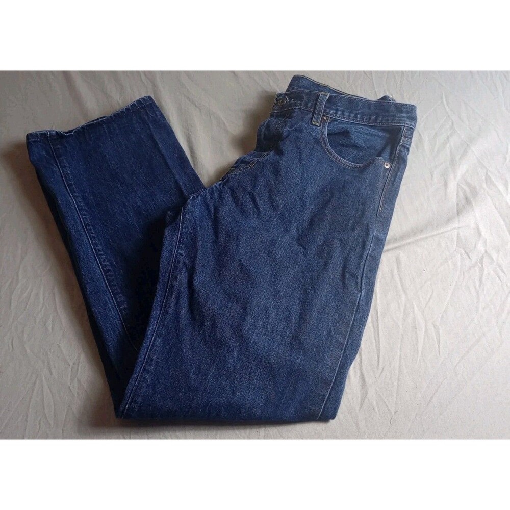Gap 1969 Jeans Mens 36x34 Low Rise Straight Fit Japanese Denim Blue Preppy